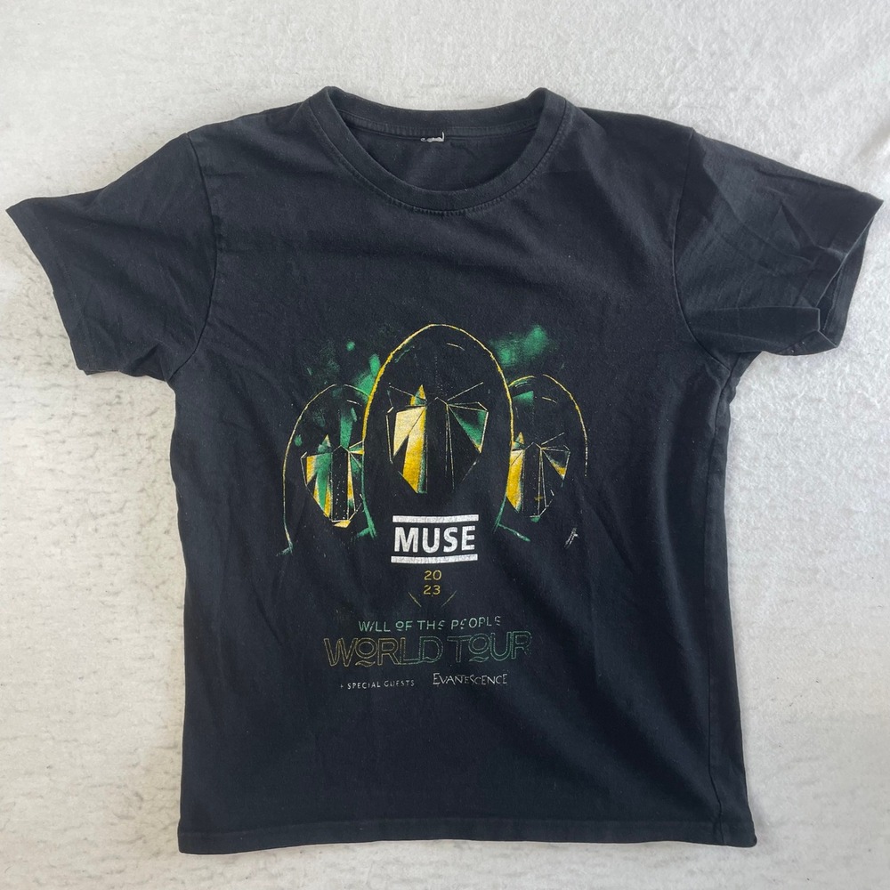 Muse Will of the People Tour 2023 T-Shirt Small Black Graphic Tee‎ Evanescence